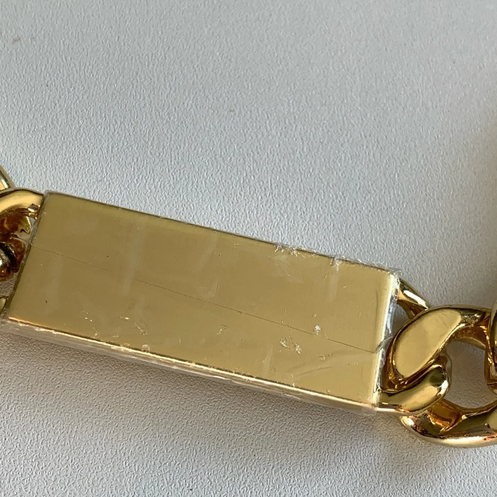 Very Large Cuban Style Gold plated Chain Necklace